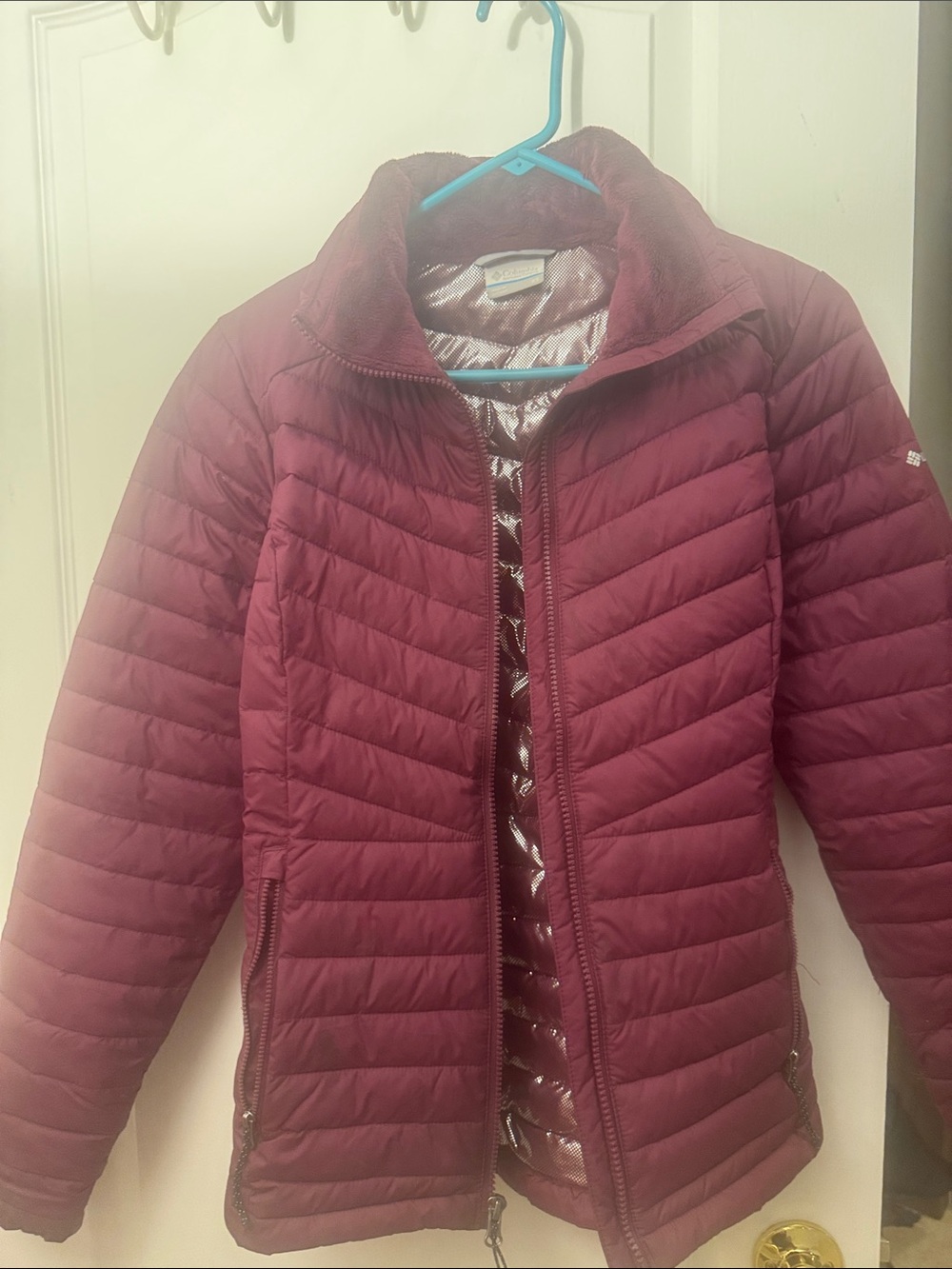 Columbia Burgundy Quilted Women's Puffer Jacket